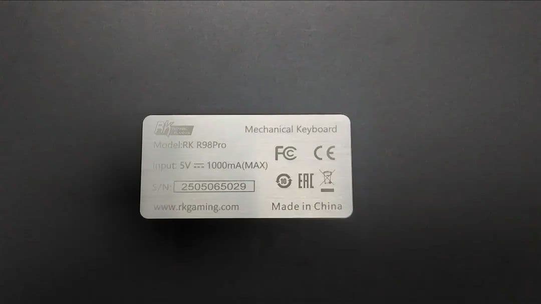 メカニカルキーボード（RK  KLUDGE R98 Pro）