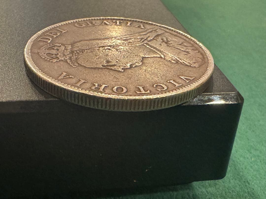 ダブルフローリン銀貨　美品　1890年①