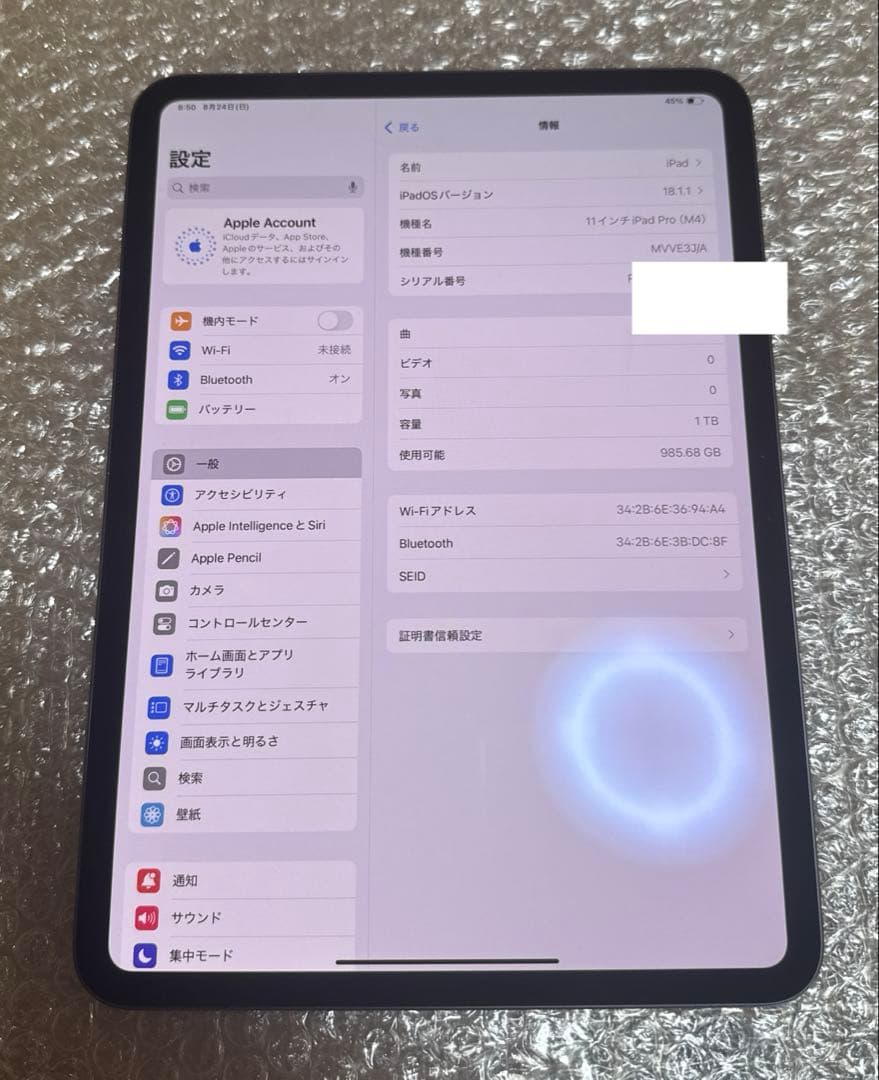 超美品11インチipad pro M4