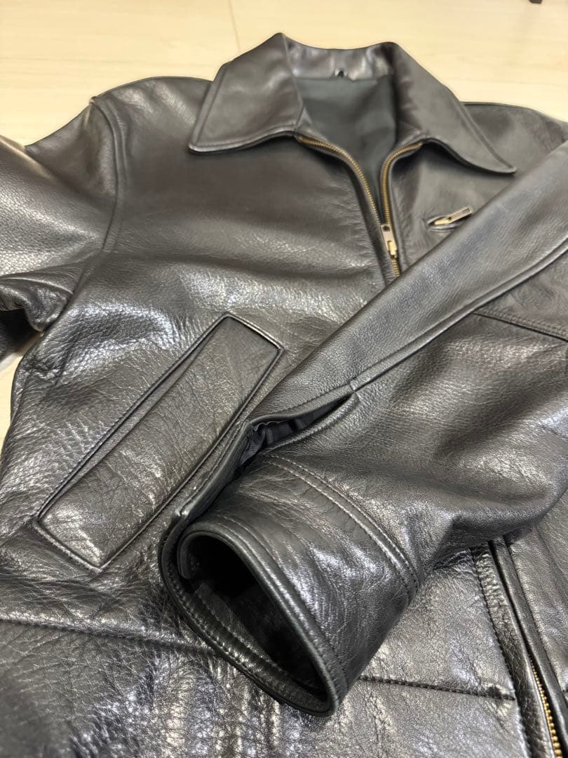 本革！牛革 Paul Smith London シングルライダースジャケット