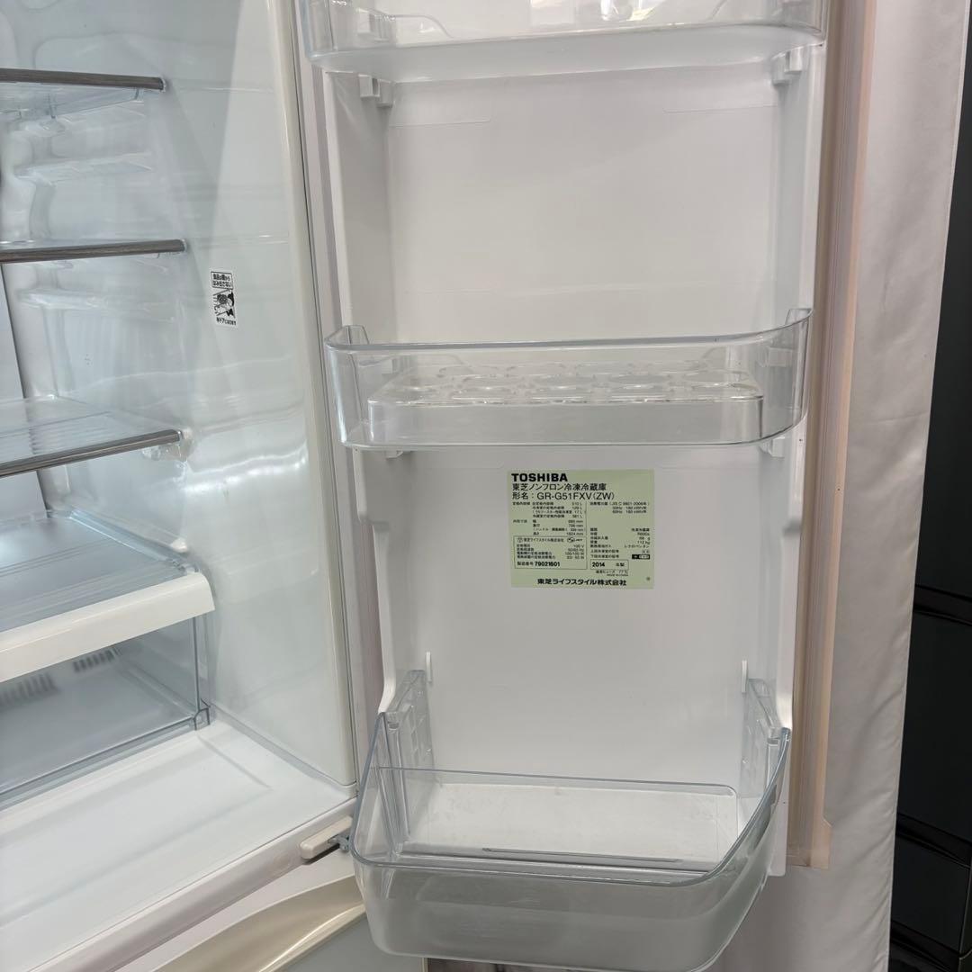 857⭕️冷蔵庫　東芝　500-600ℓ　大型　安い　フレンチドア　設置無料