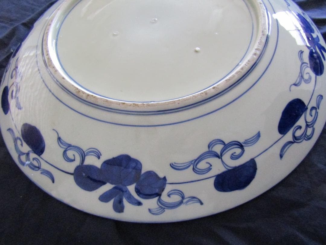 次代に残してほしい一品　伊万里べろ藍大皿　明治（A301)