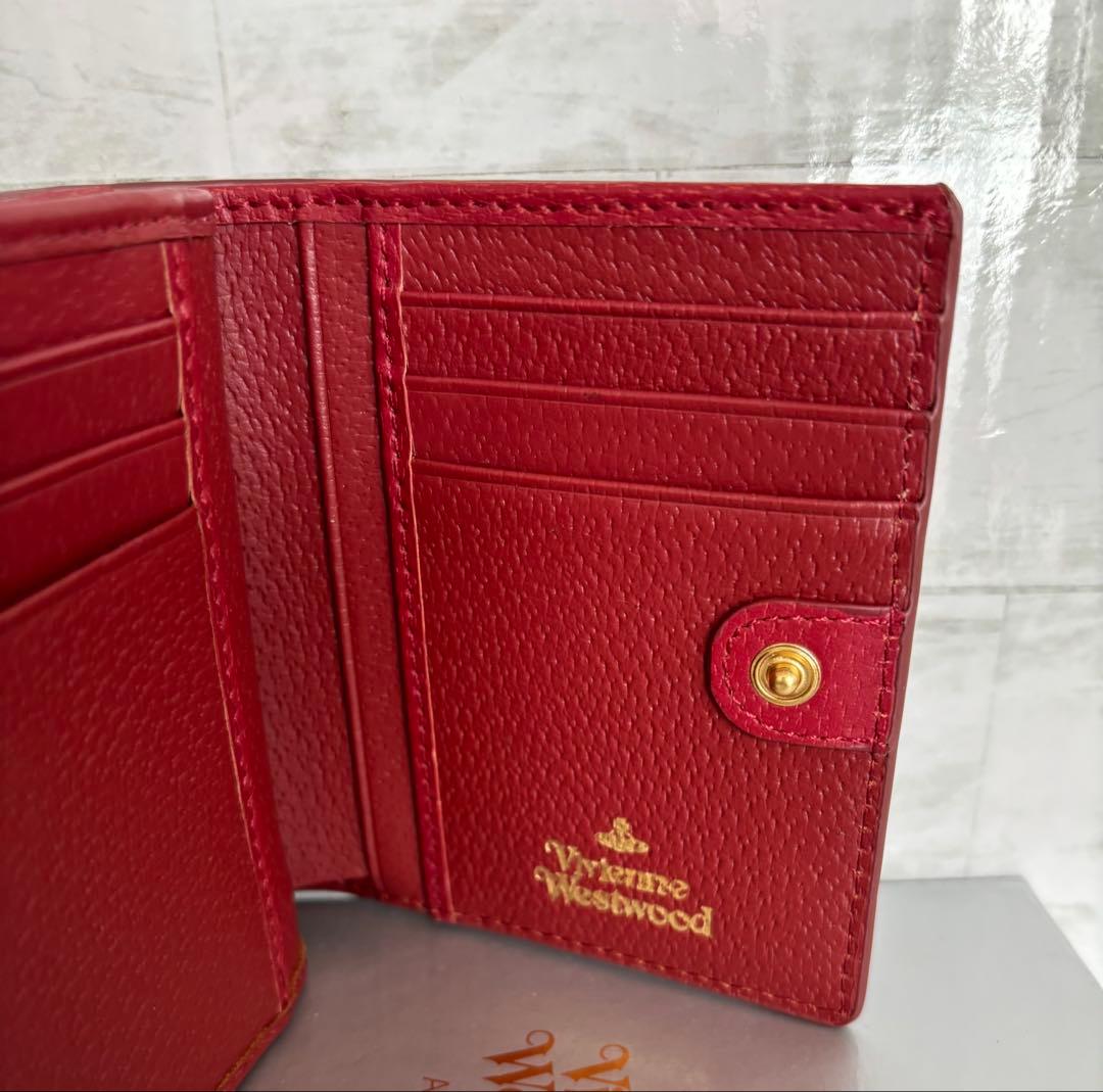 Vivienne Westwood がま口 二つ折り財布 オーブ　シックなレッド