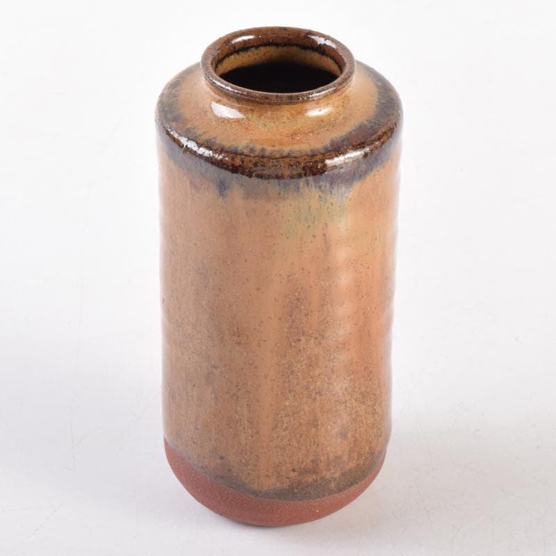 茶道具　高取焼　肩衝茶入　在銘　仕覆付　共箱　V　7028