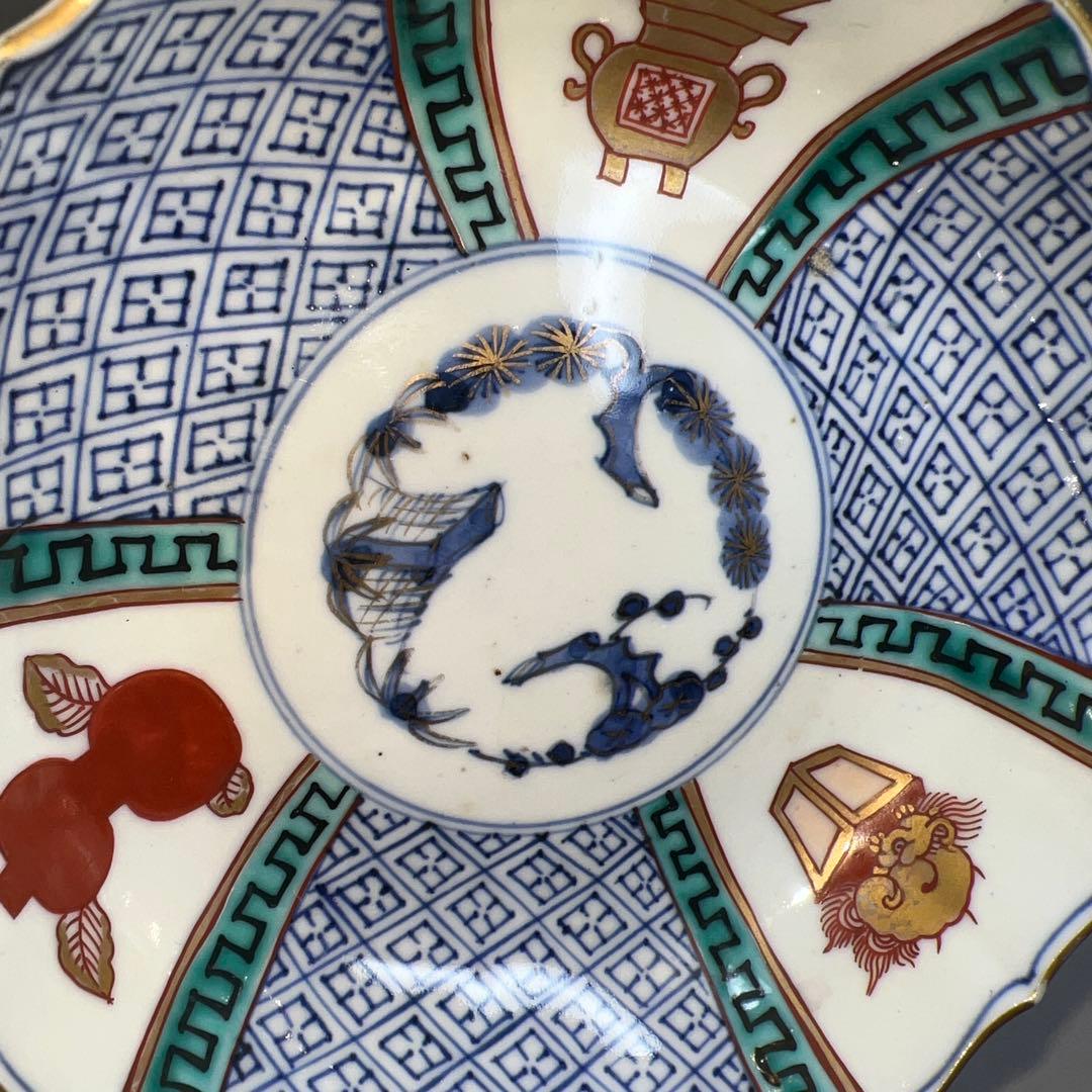 古伊万里　膾皿　17枚　直径15.2㎝　東な7-1201②