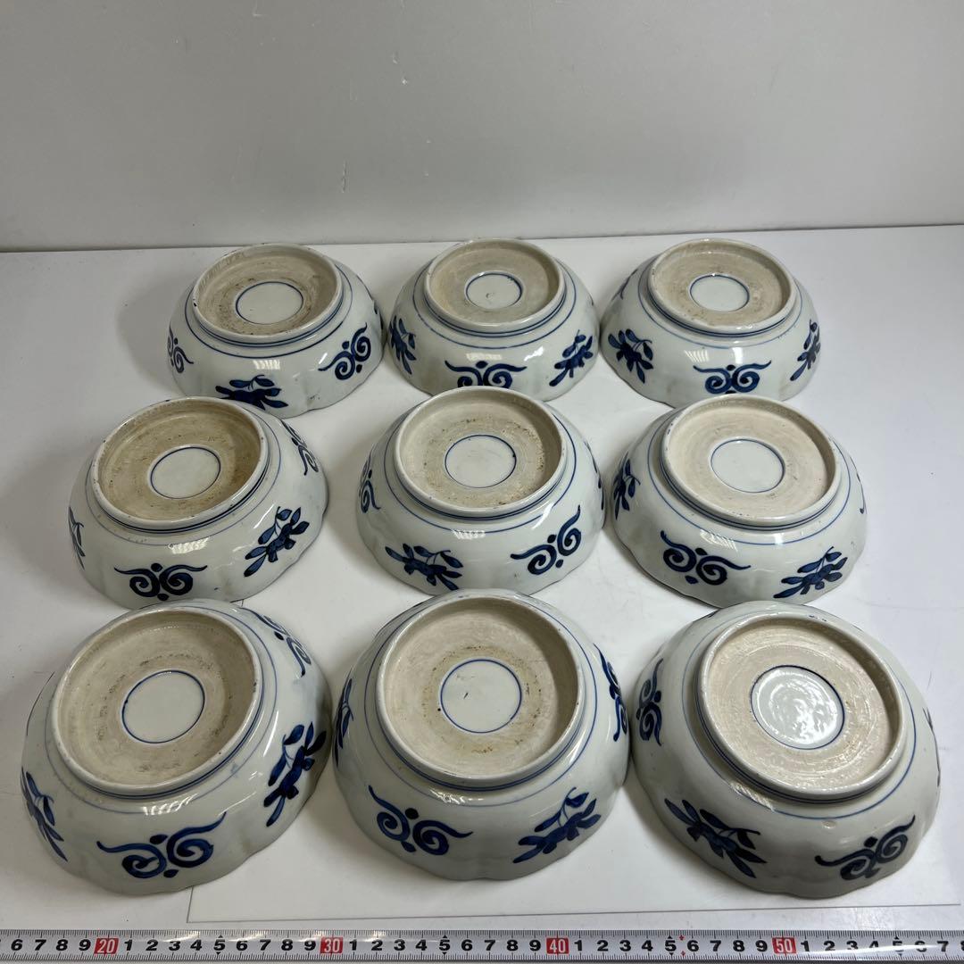 古伊万里　膾皿　17枚　直径15.2㎝　東な7-1201②