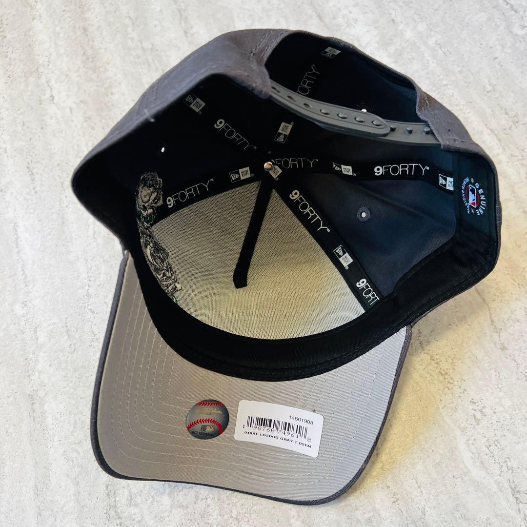 海外限定！ LA ニューエラ キャップ ドジャース グレー 薔薇