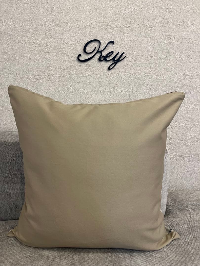 ミナペルホネン　ハンドメイドクッションカバー★タンバリン ベージュxブルーグレー