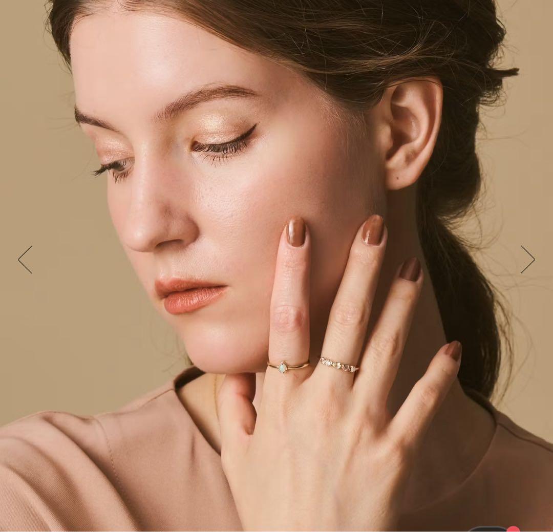 オパールリング　k5 アガット　agete 7号　リング