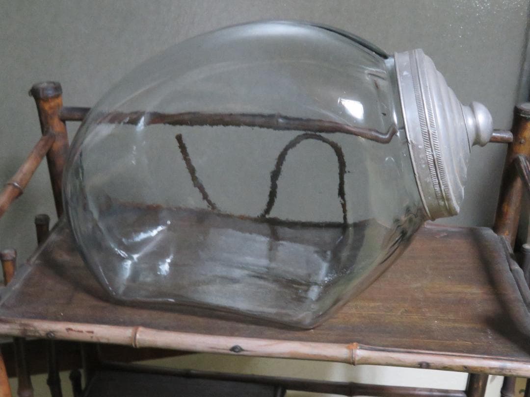 ◆393◆【昭和レトロ】蓋付ガラス 駄菓子瓶 アルミ蓋 アルミ蓋