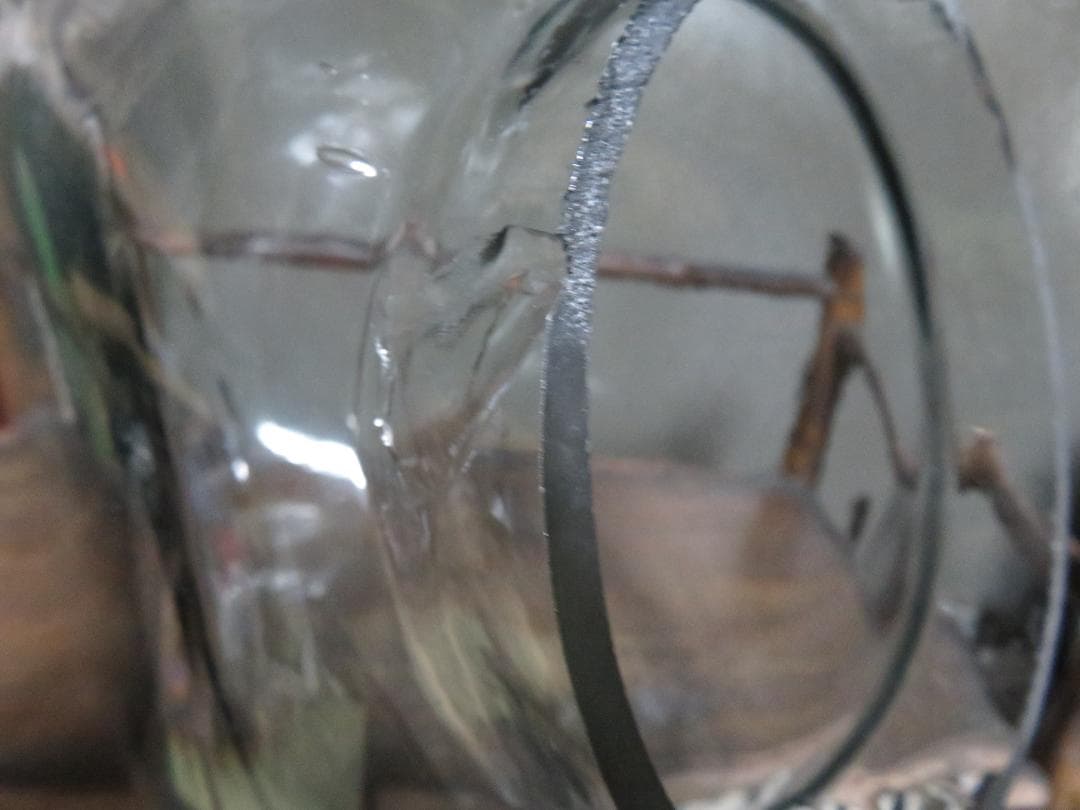 ◆393◆【昭和レトロ】蓋付ガラス 駄菓子瓶 アルミ蓋 アルミ蓋