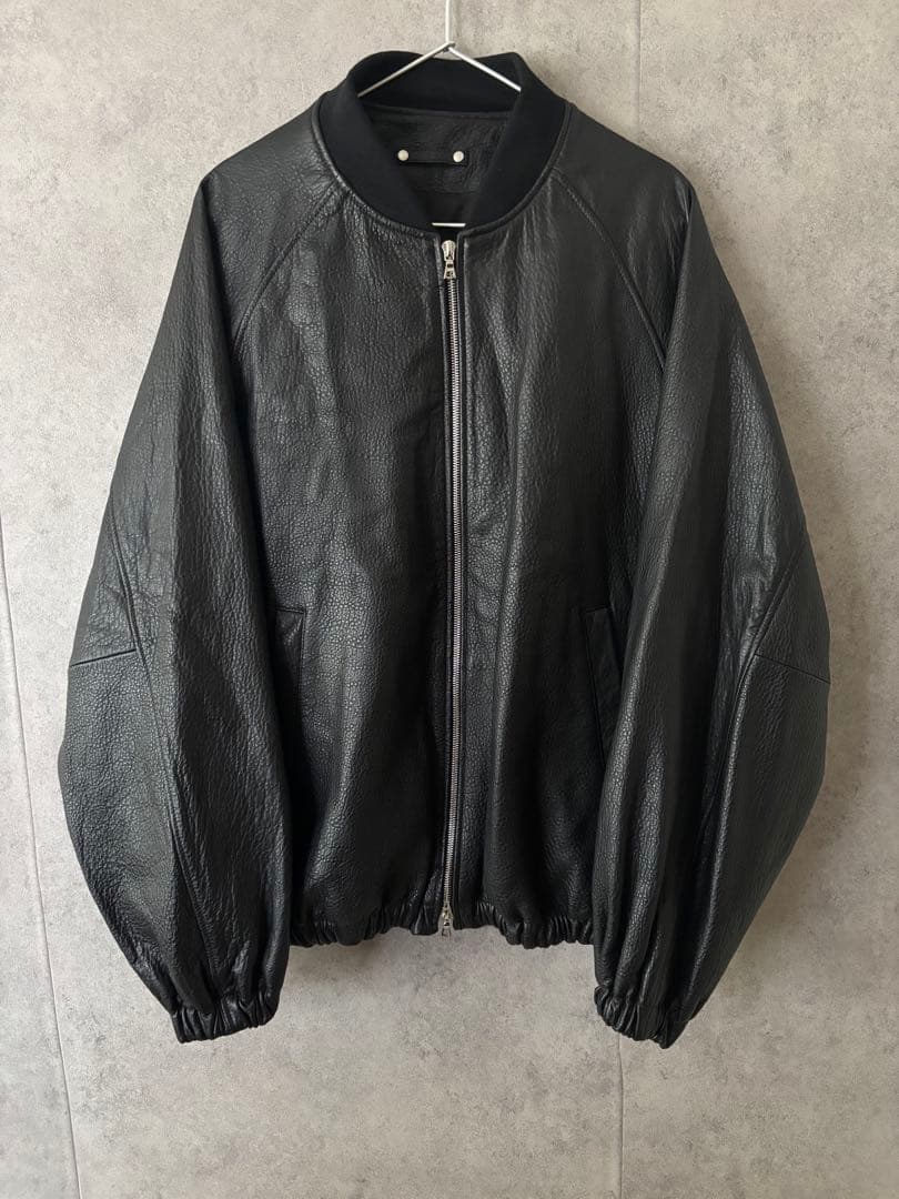 シュタイン stein　シュリンクレザージャケット　ジップアップ