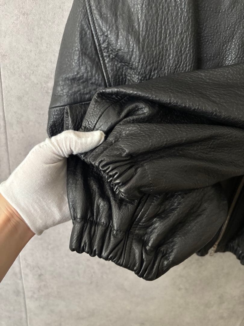 シュタイン stein　シュリンクレザージャケット　ジップアップ