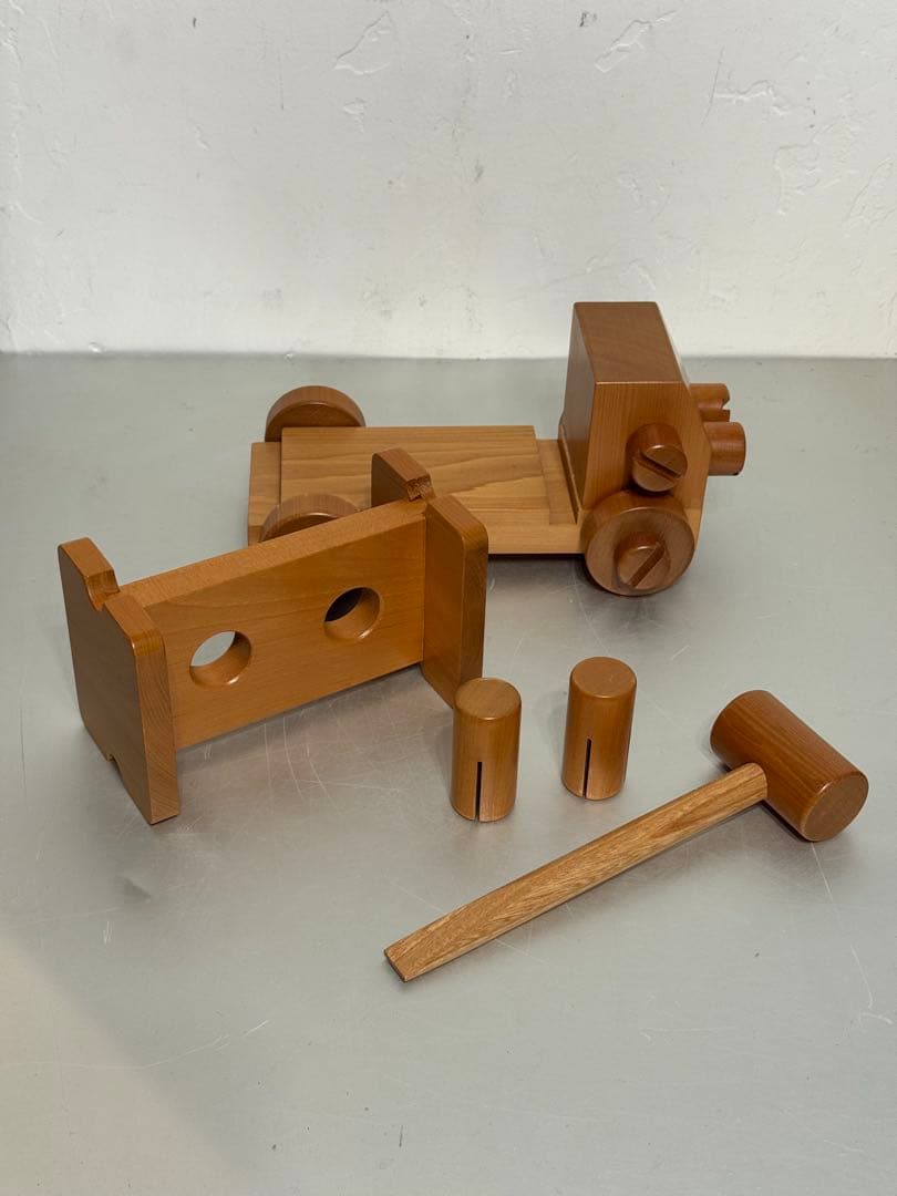 寺内定夫 トンカチぐるま 箱付き 木のおもちゃ 大型トラック 木製玩具 希少
