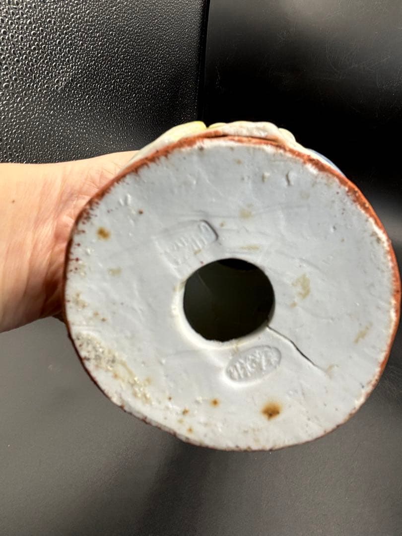 中国美術 古玩 色絵陶人形 陶器人形 高さ約25cm 置物 オブジェ 古董品