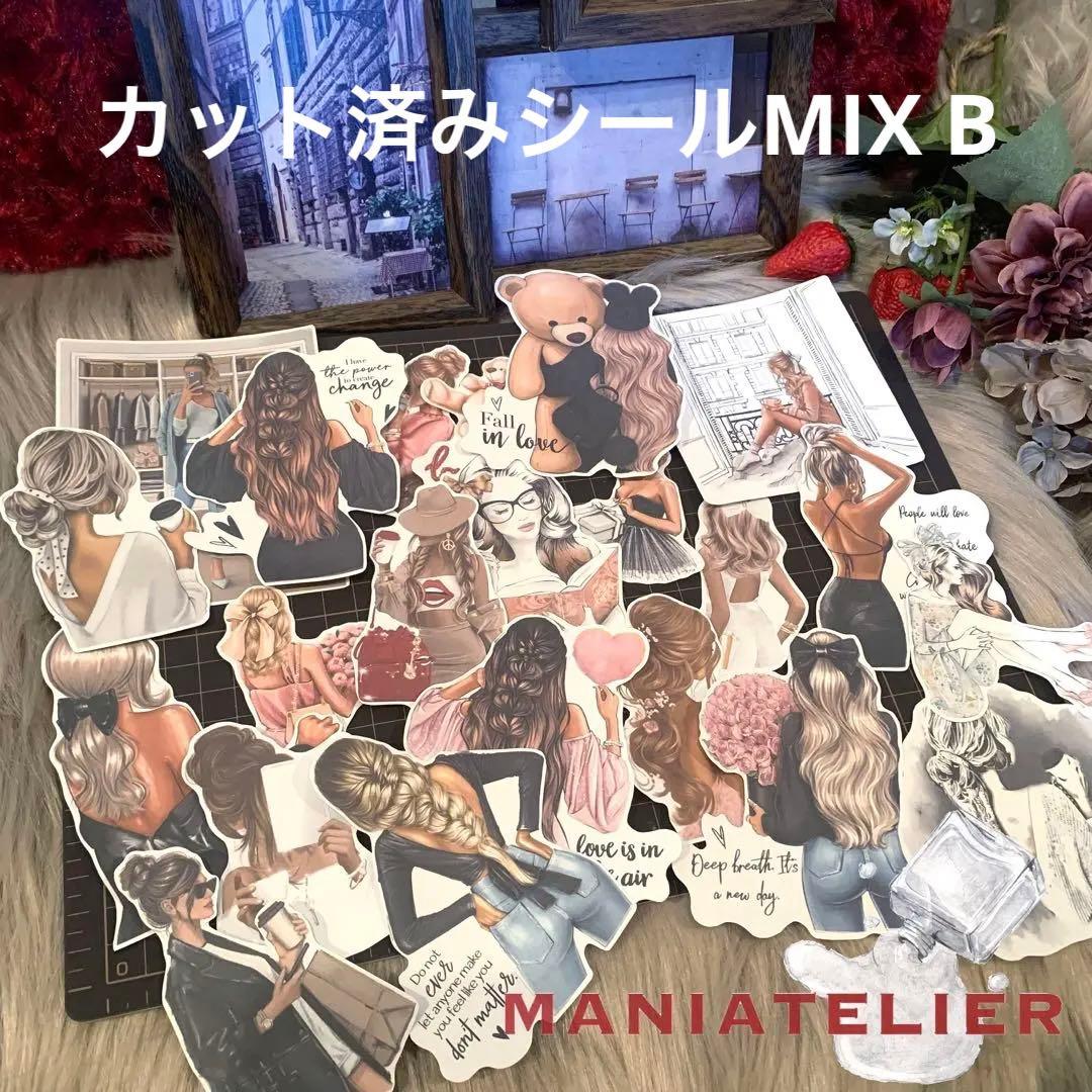 ▶︎maniatelier/カット済み女の子シールMIX B