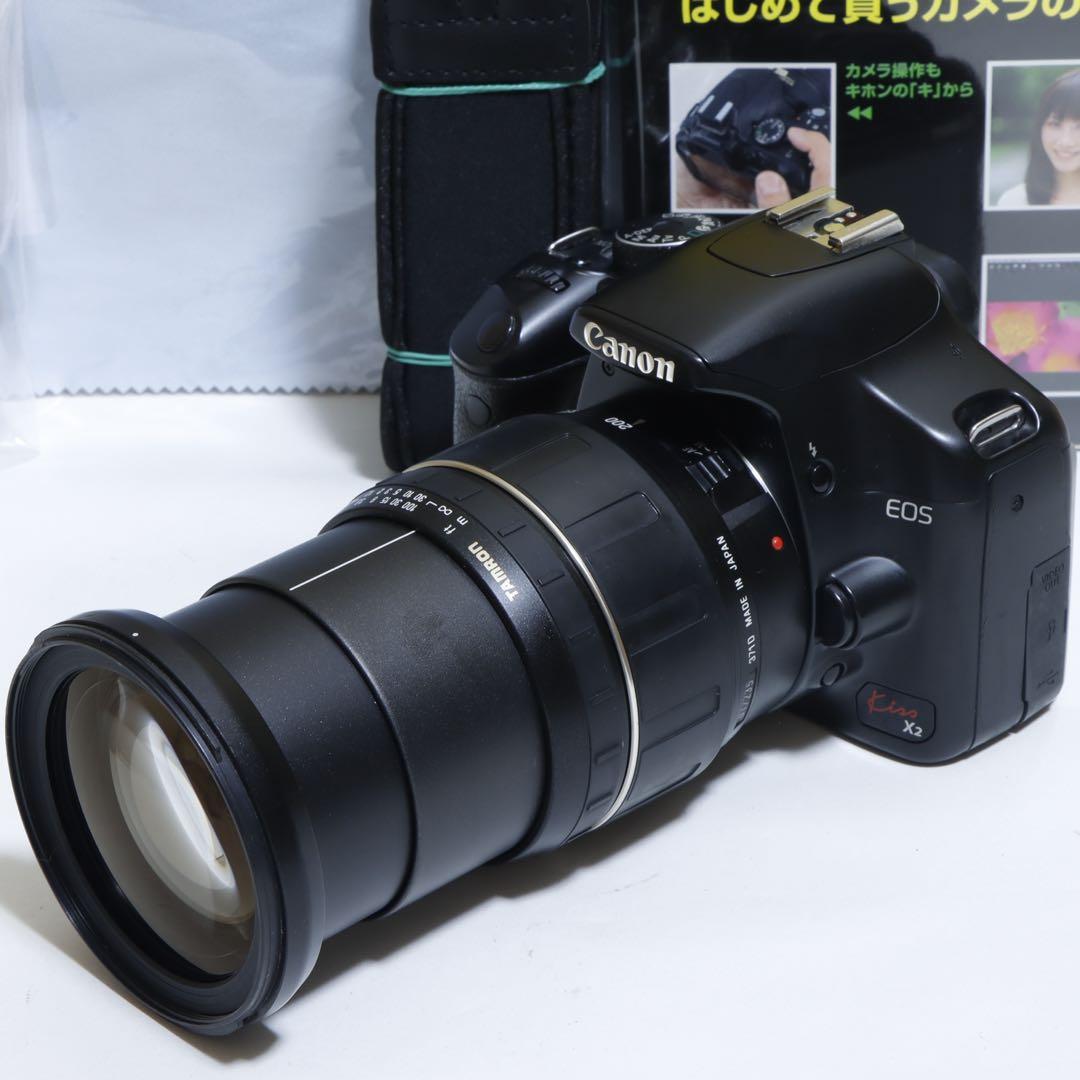 ☆スマホに送れる一眼レフ☆WiFi &望遠☆キャノン EOSKiss X2セット