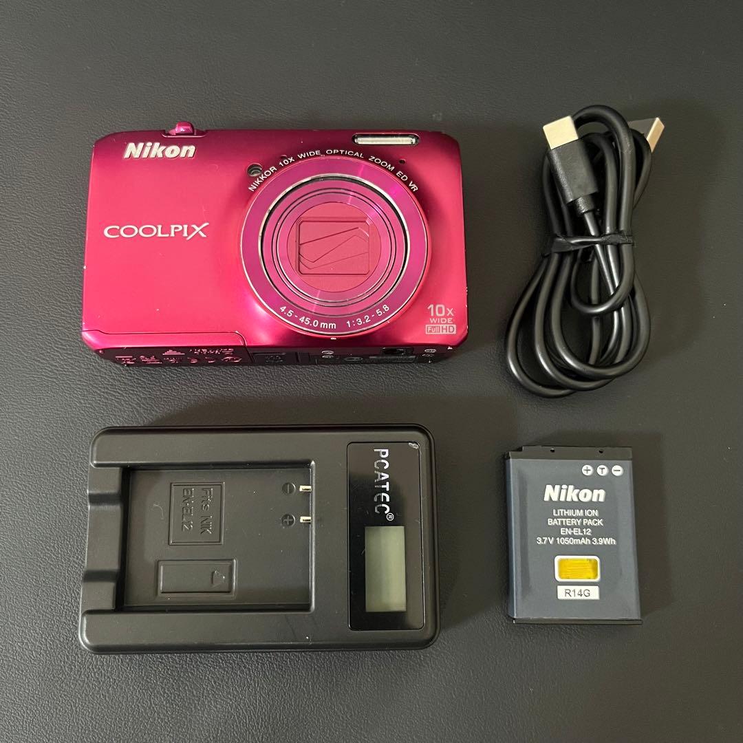 【動作OK/充電器付き】Nikon COOLPIX S6300 デジカメ　ピンク