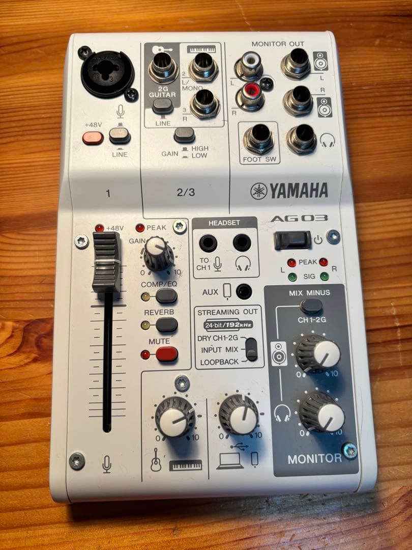 YAMAНA AG03MK2 ライブストリーミングミキサー ホワイトマイクセット