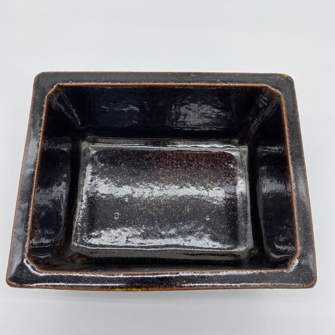 会津本郷焼 宗像窯 にしん鉢 高さ:12.8㎝ ニシン鉢 角鉢 陶器 陶芸 焼物