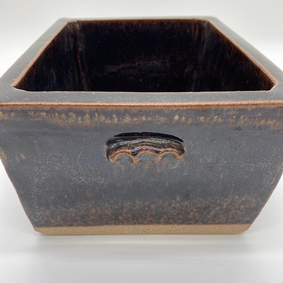会津本郷焼 宗像窯 にしん鉢 高さ:12.8㎝ ニシン鉢 角鉢 陶器 陶芸 焼物