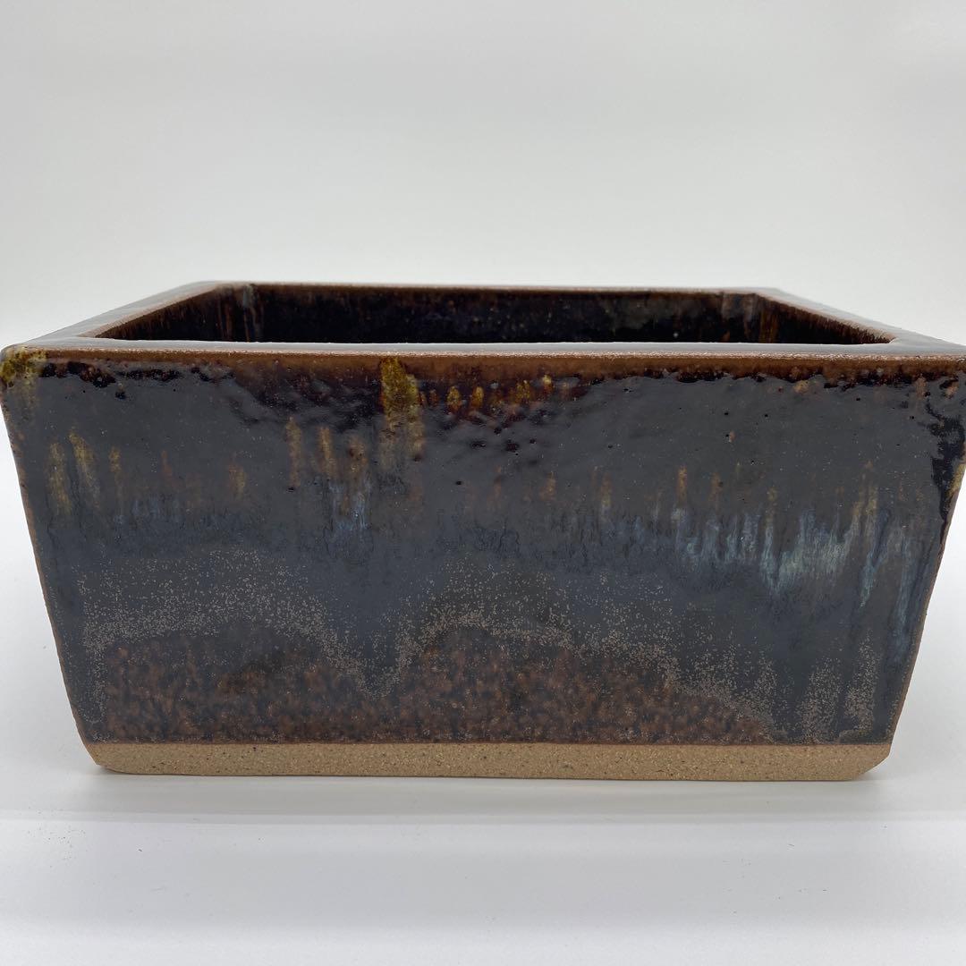 会津本郷焼 宗像窯 にしん鉢 高さ:12.8㎝ ニシン鉢 角鉢 陶器 陶芸 焼物