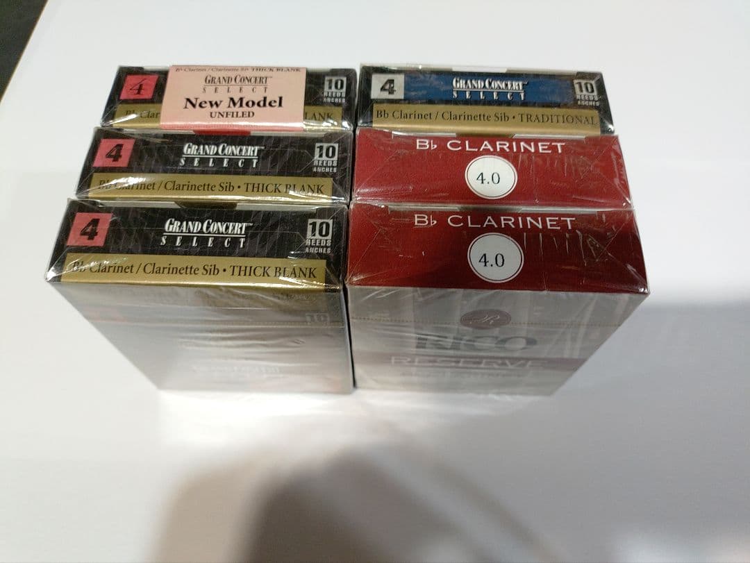 RICO B♭クラリネット用リード 4.0番×6箱/60枚 モデル取り混ぜ
