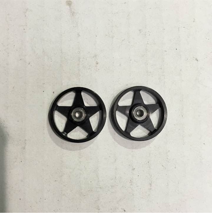 ミニ四駆 軽量5スター(ブラック) HG19ミリオールアルミベアリングローラー