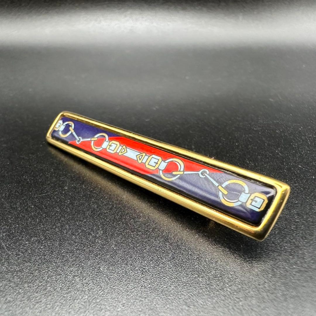 極美品✨　エルメス　ブローチ　エマイユ　七宝焼　ゴールド　1483