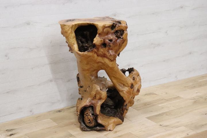 gmck586 ○ 変木 花台 飾り台 衝立 オブジェ 無垢材 天然木 自然木