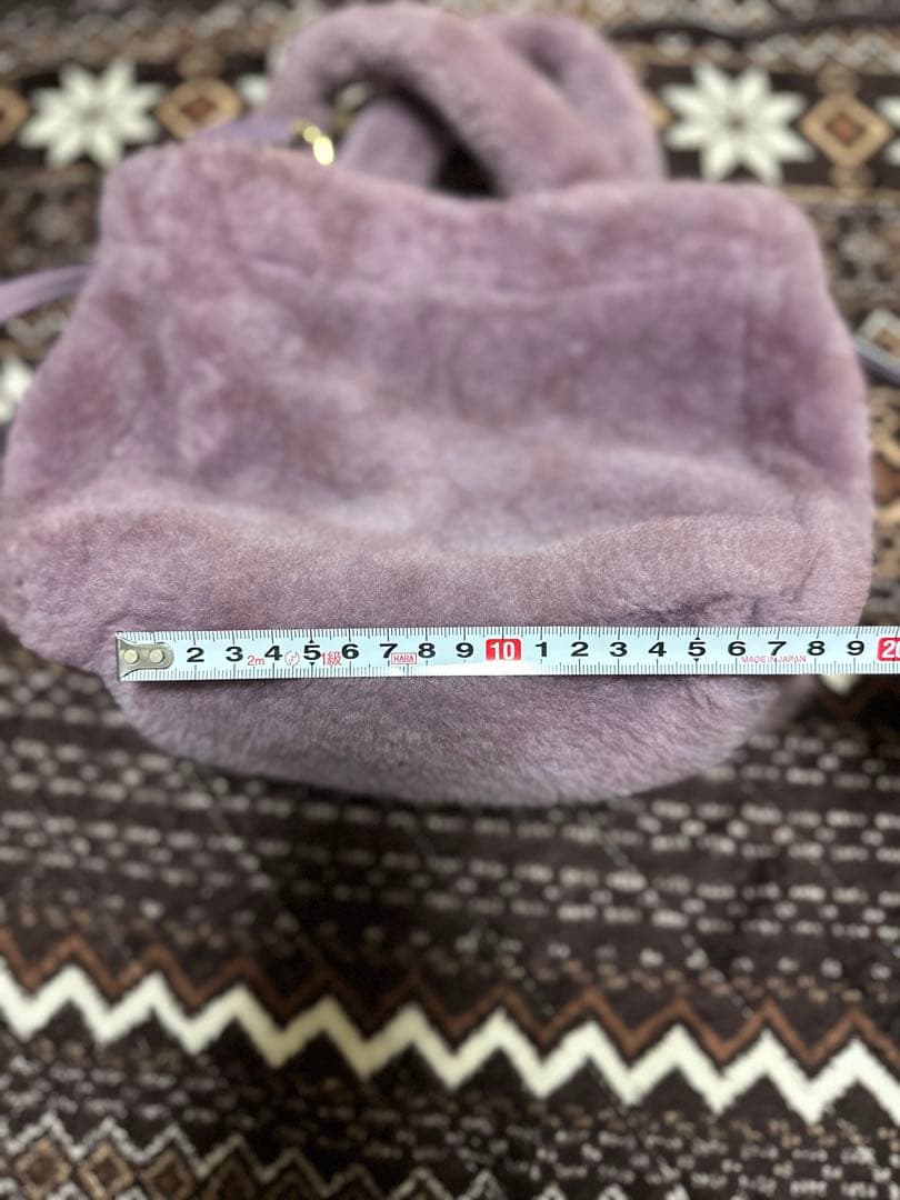 COACH ファーショルダーバッグ パープル