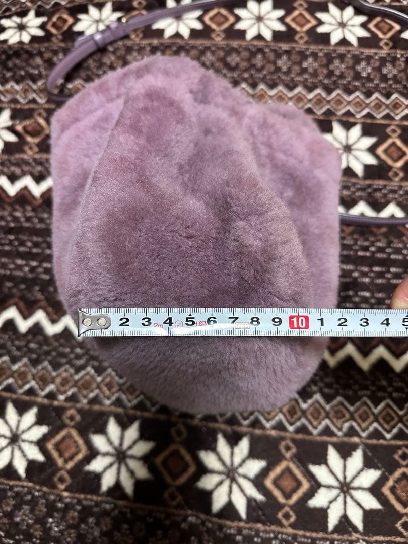 COACH ファーショルダーバッグ パープル