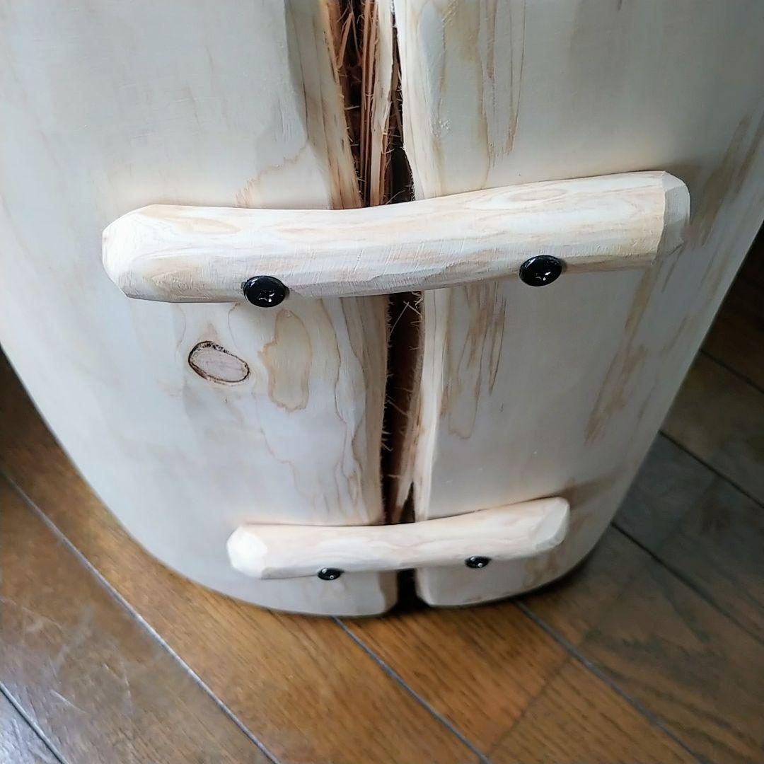 丸太スツール　丸太サイドテーブル　極太ヒノキ