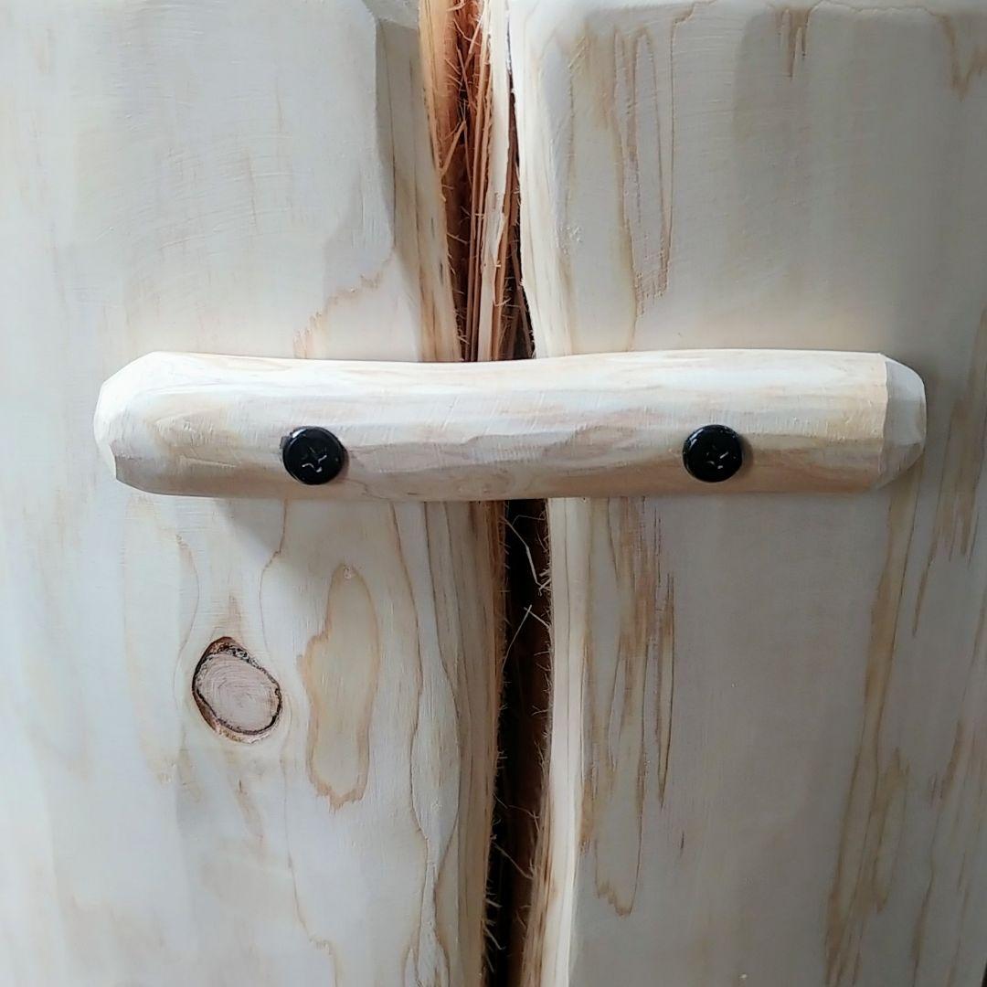 丸太スツール　丸太サイドテーブル　極太ヒノキ