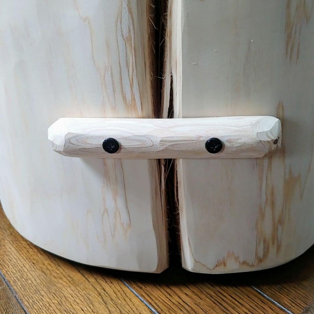 丸太スツール　丸太サイドテーブル　極太ヒノキ