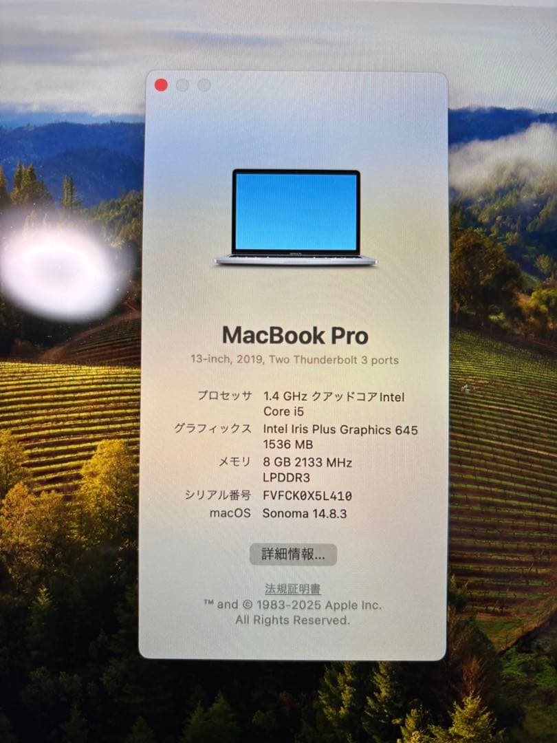 Apple MacBook Pro スペースグレー 2019 13インチ
