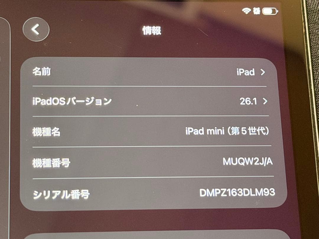 【中古】iPad mini 第5世代 Wi-Fi 64GB スペースグレイ