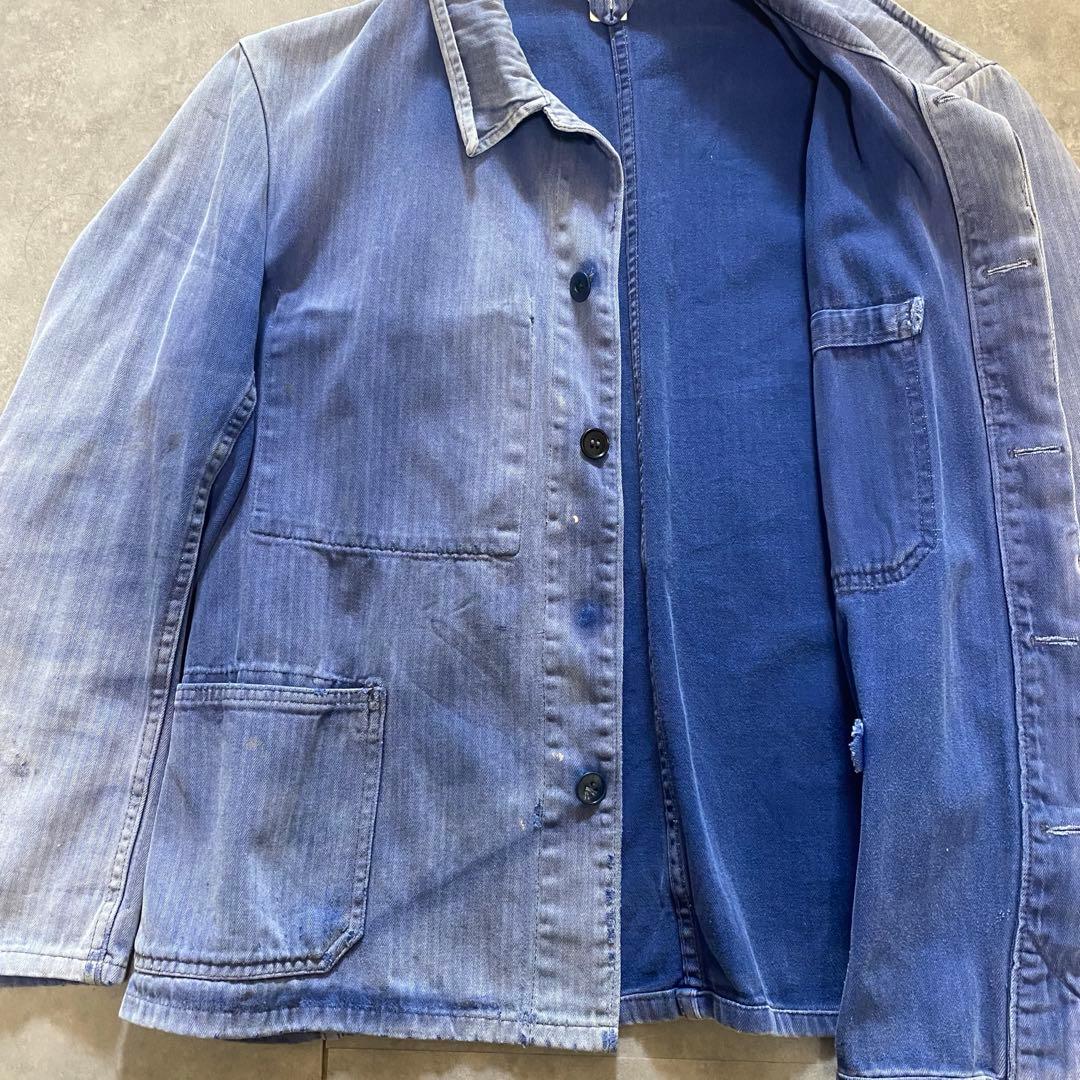 70s フレンチワーク　ユーロ　コットンジャケット ボロ