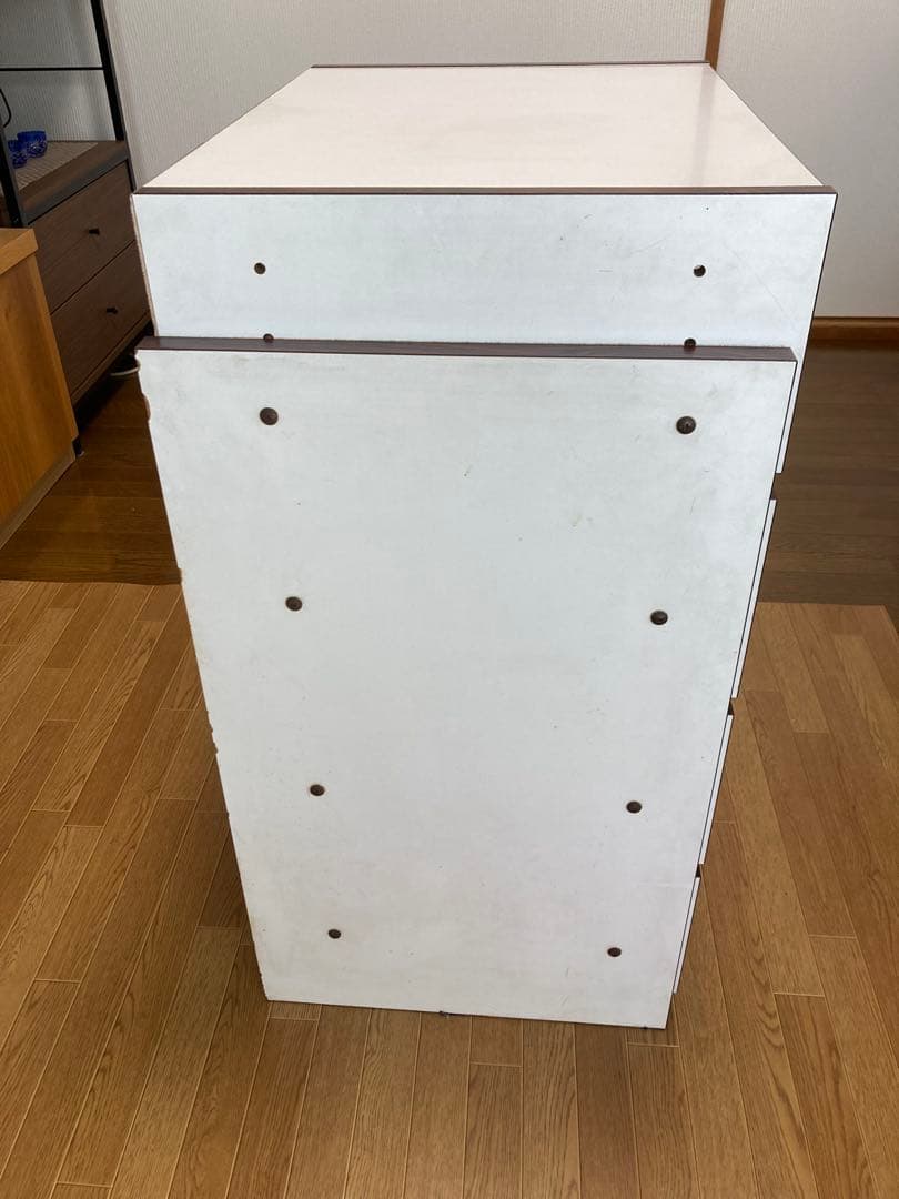 【重量級】オーディオラック ホワイトブラウン　レコード台