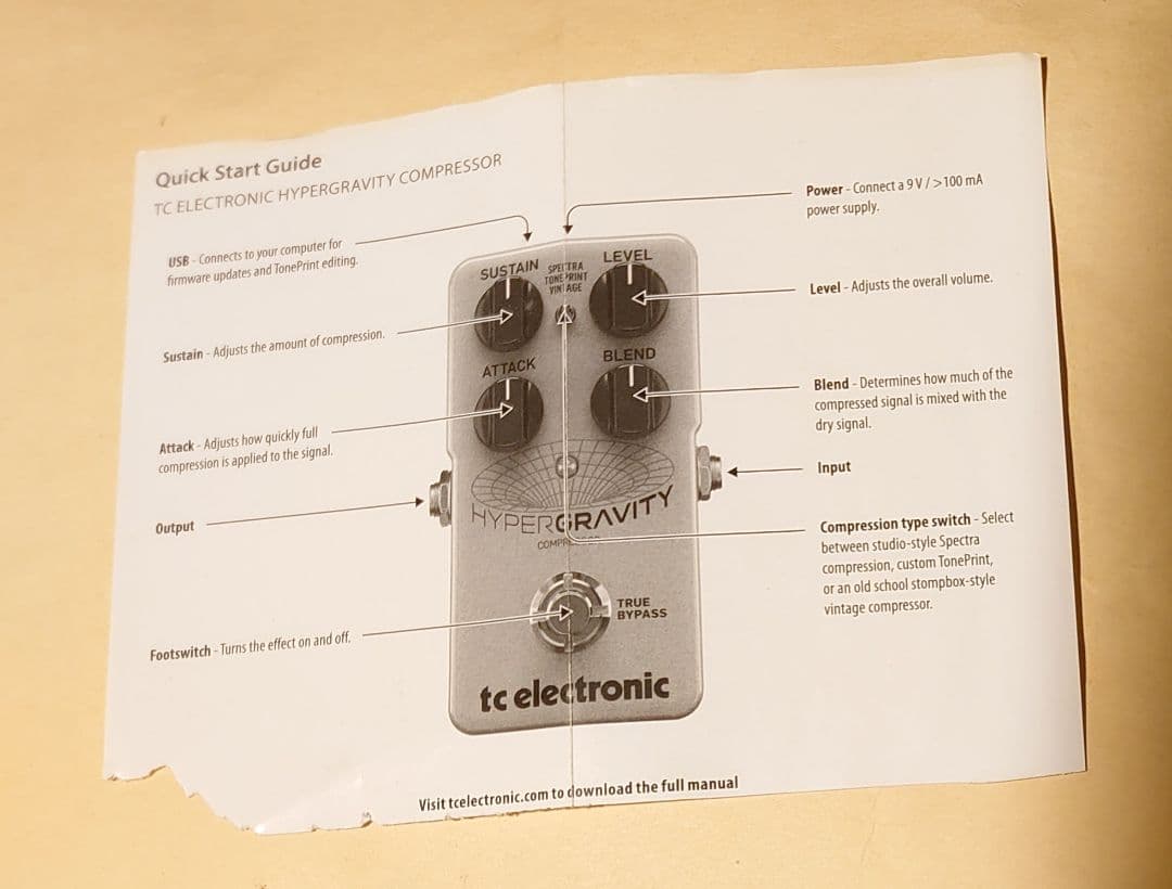 ギター tc electronic HYPERGRAVITY COMPRESSOR