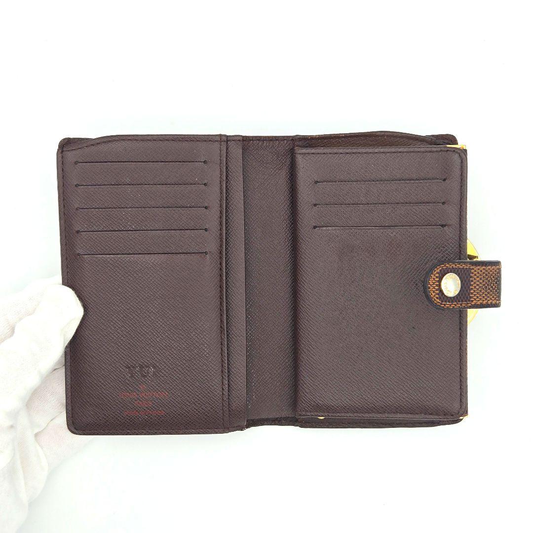 【新型】ルイヴィトン ポルトフォイユ ヴィエノワ ダミエ がま口 二つ折り財布