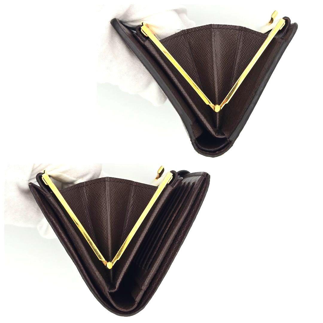 【新型】ルイヴィトン ポルトフォイユ ヴィエノワ ダミエ がま口 二つ折り財布