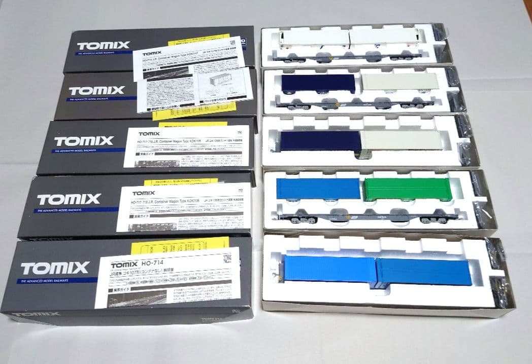 TOMIX HOゲージ コキ106・コキ107形　私有コンテナ付き5両セット