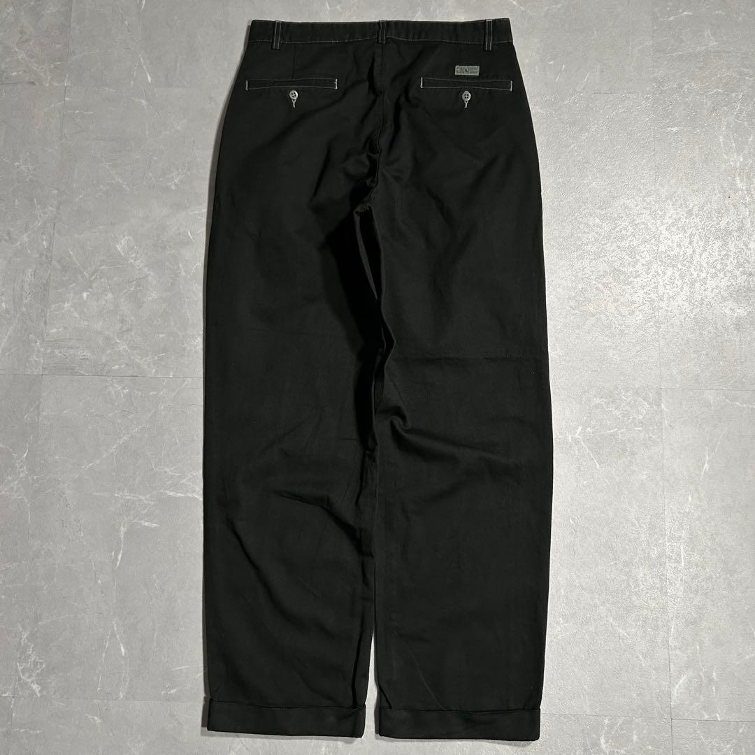 90s Ralph Lauren ポロチノ チノパン ブラック USA ワイド