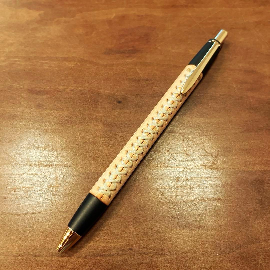 【新品未使用】シックザール 革軸ペン ヌメ革 ナチュラル ボールペン