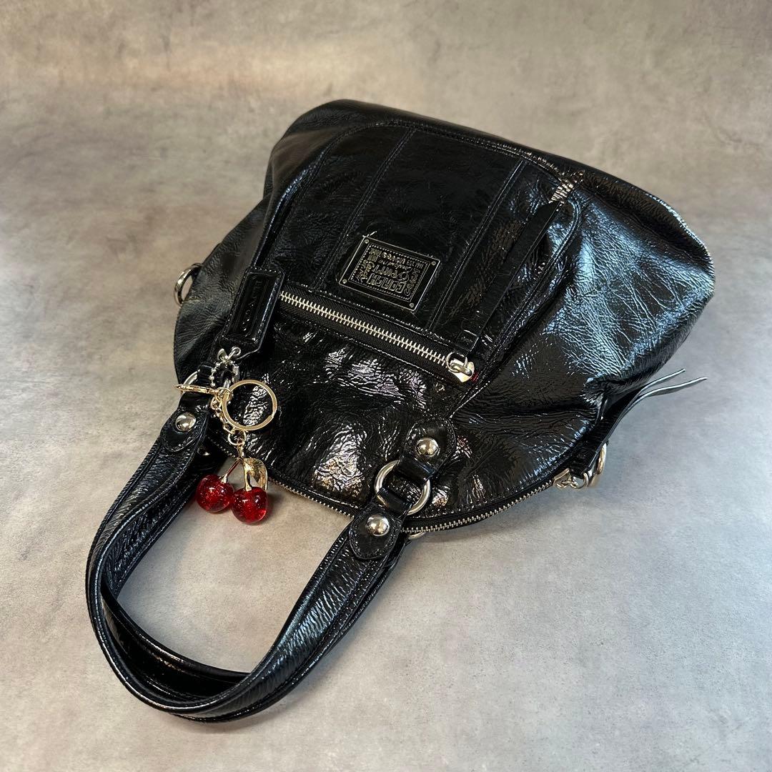 バッグ Y2K COACH POPPY Patent leather handbag