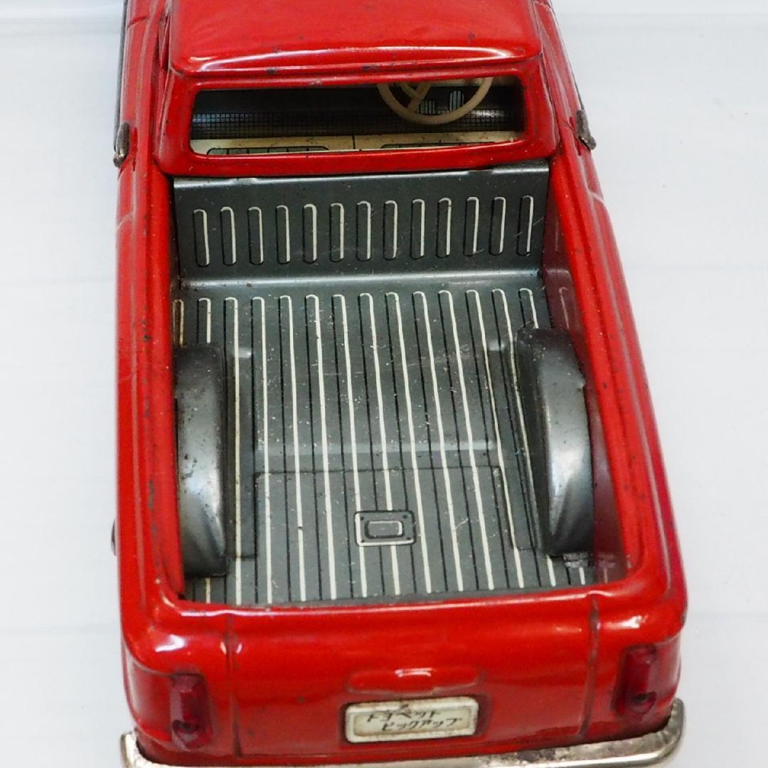 萬代屋【トヨペット マスターライン ピックアップ赤】tinブリキtoy箱無car