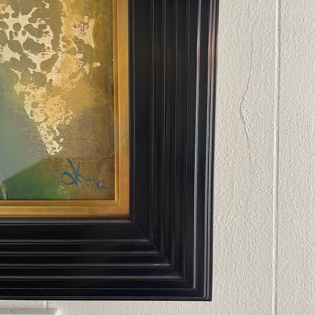 美術品 アート作品 抽象画　ゴールド　アンティーク雑貨　昭和レトロ　絵画　開運