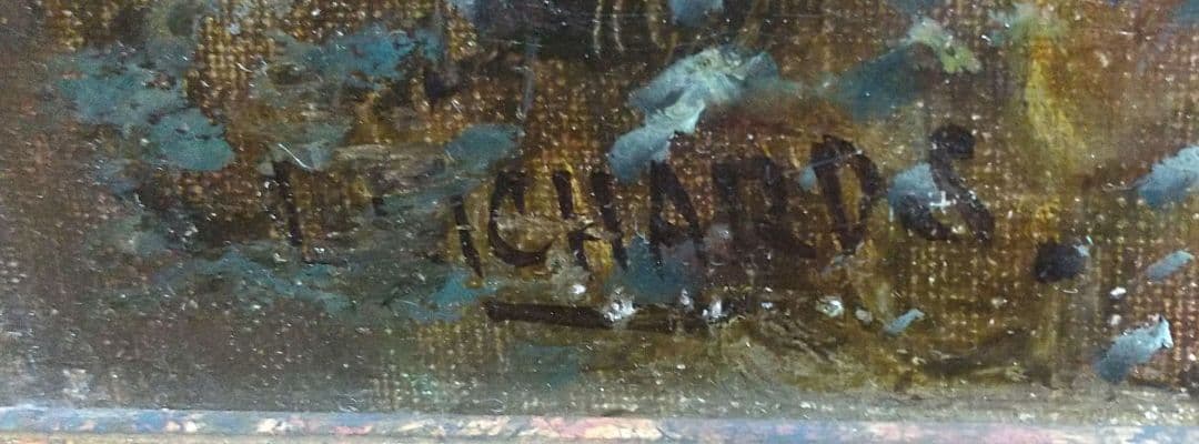 1月17日まで限定値下げ L.Richard「サレーの風景」油彩12号