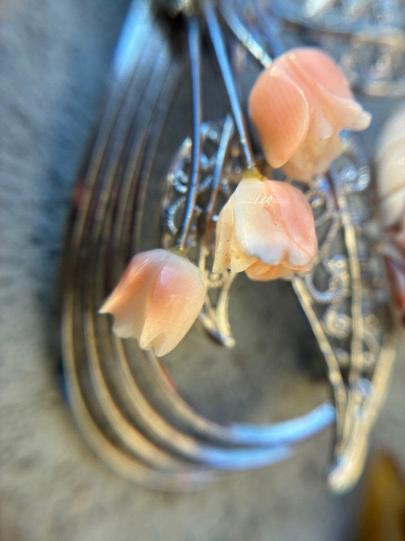 優*希様 ネックレス　リング　ブローチ　イヤリング　セット　珊瑚　さんご　サンゴ